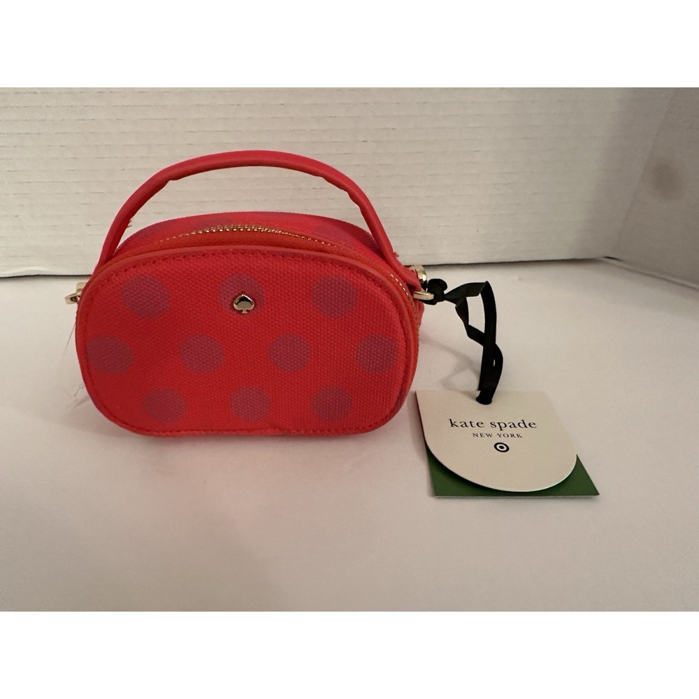 New Kate Spade x Target Polka Dot Pink/Red Mini Crossbody